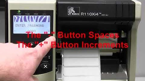 Zebra Printer - R110xi4 RFID Calibration