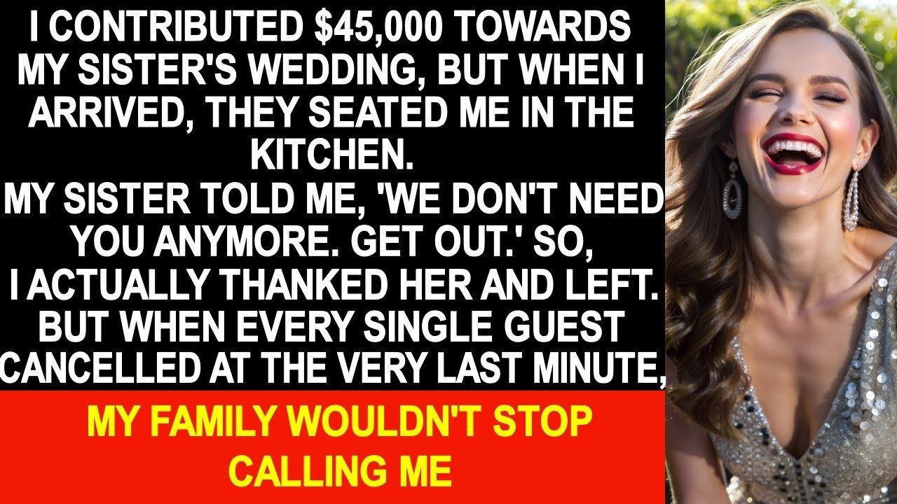 Even though I paid $45,000, when I went to my sister's wedding, my seat was in the kitchen...