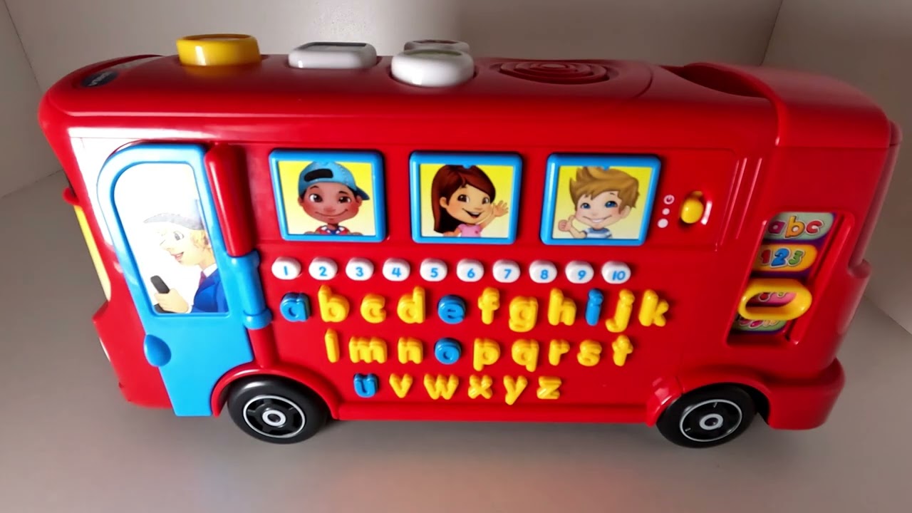 VTech Playtime Bus — фонетика, цифры и время испытаний — тест звука электронной игрушки | kittikoko