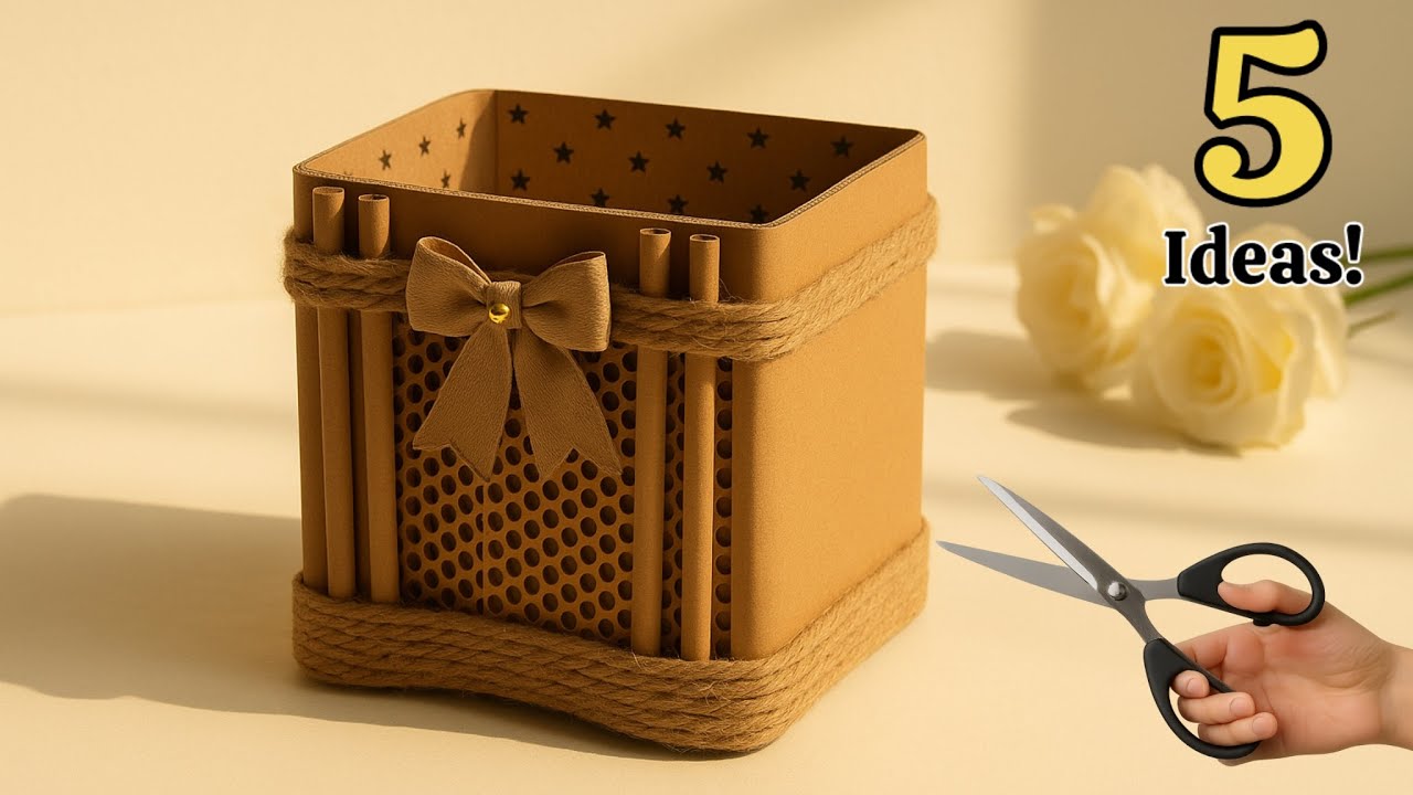 Transforming Cardboard & Jute Rope 🥰♻️ 5 GENIUS Recycling Ideas That Will Amaze You!!