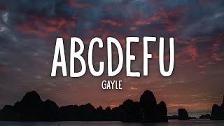 GAYLE - abcdefu (Lyrics) chords