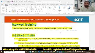 Shelly Cashman Excel 2019  Module 9 SAM Project 1a | Maxwell Training