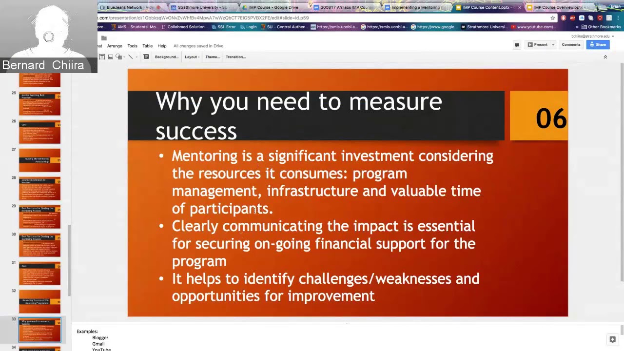 Measuring the Success of your Mentoring Program. - YouTube