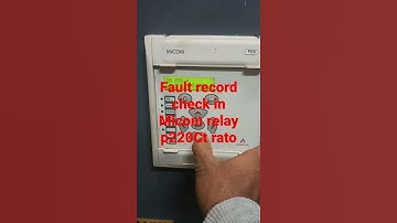 fault record checked in Micom relay