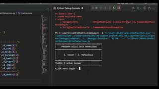 “Program Python Nilai Data Mahasiswa” Tugas Proyek Akhir