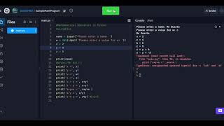 Grade 9   Python and Math   The Input Statement for String and Integer values