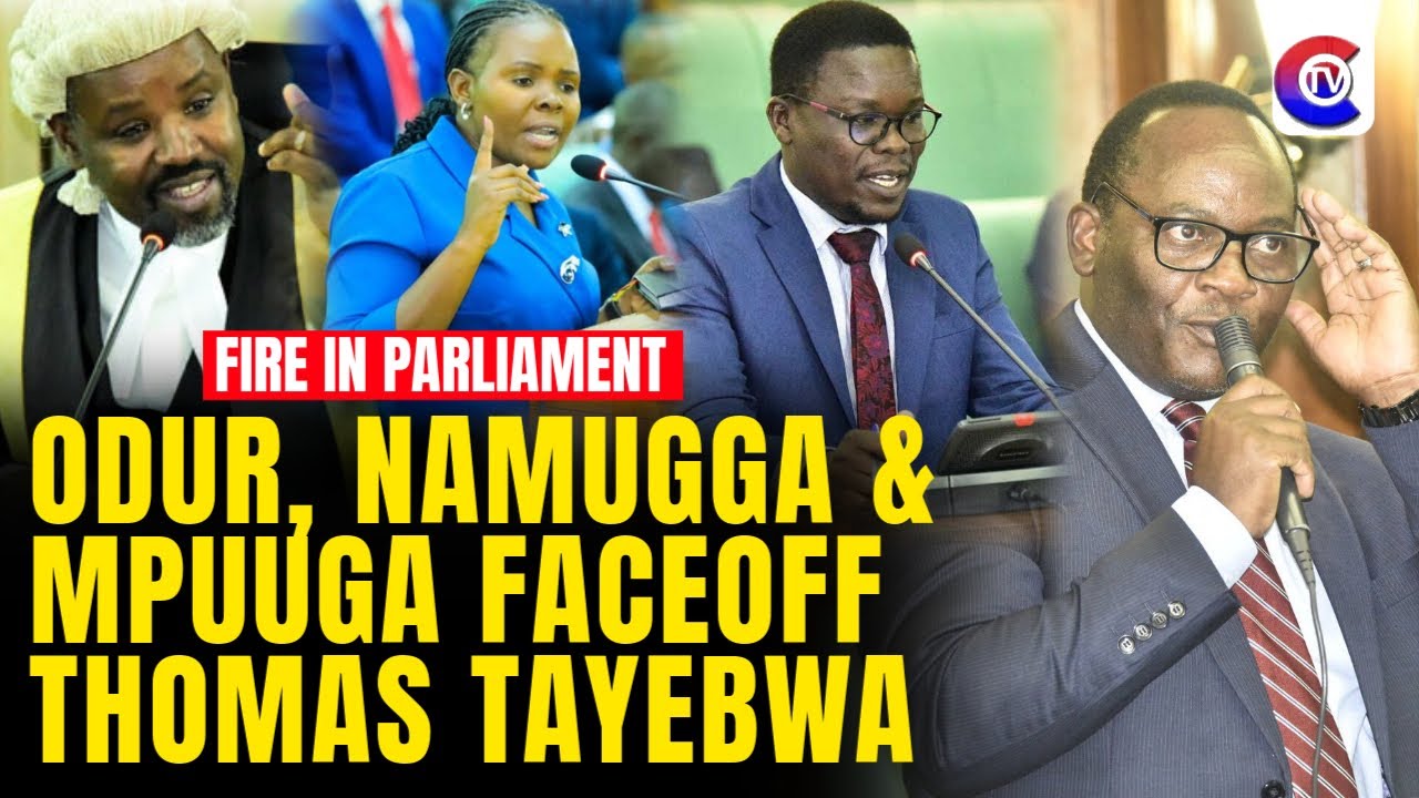 Fire in Parliament: Odur Jonathan And Thomas Tayebwa Faceoff Over Oil, Security and Tourism Roads