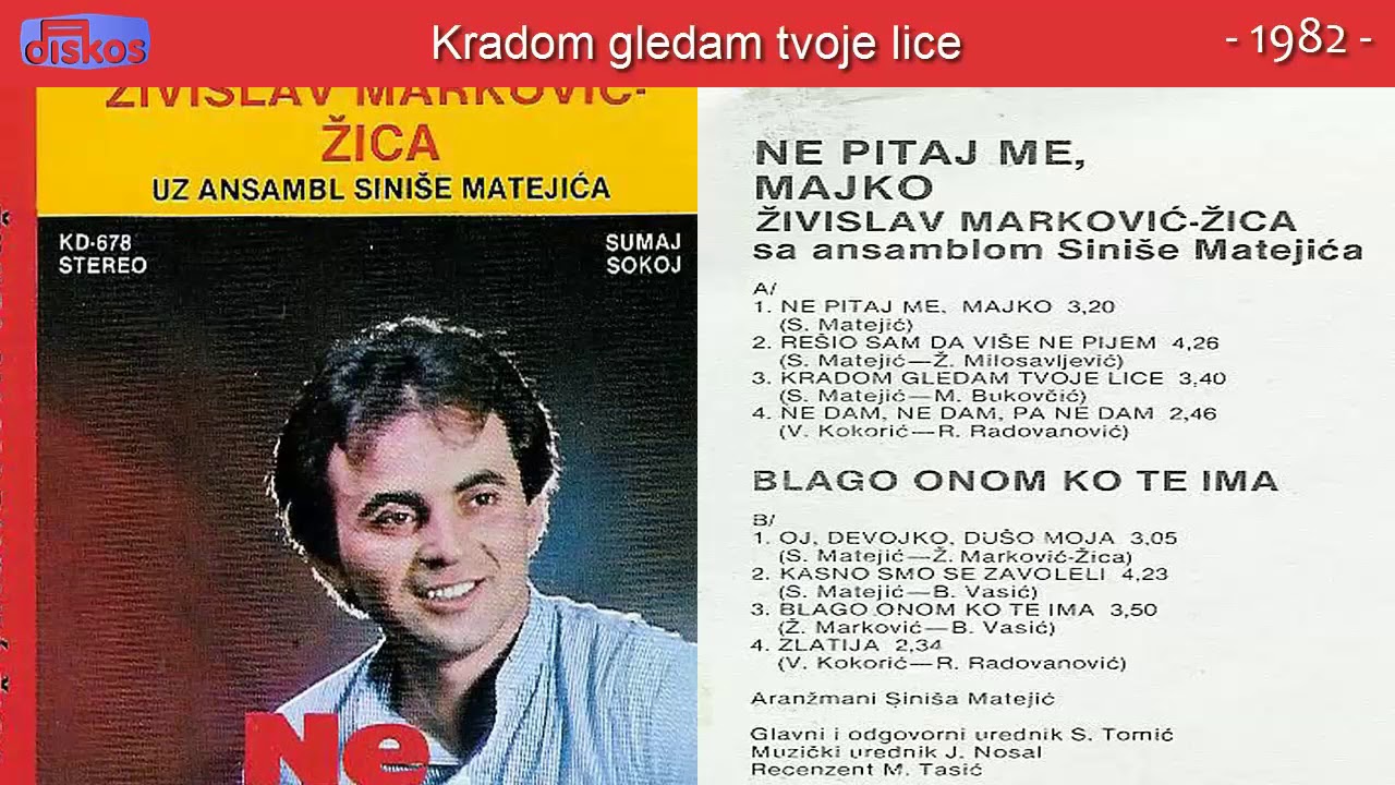 Zivislav Markovic Zica - Ne pitaj me, majko - (Audio 1982) - CEO ALBUM