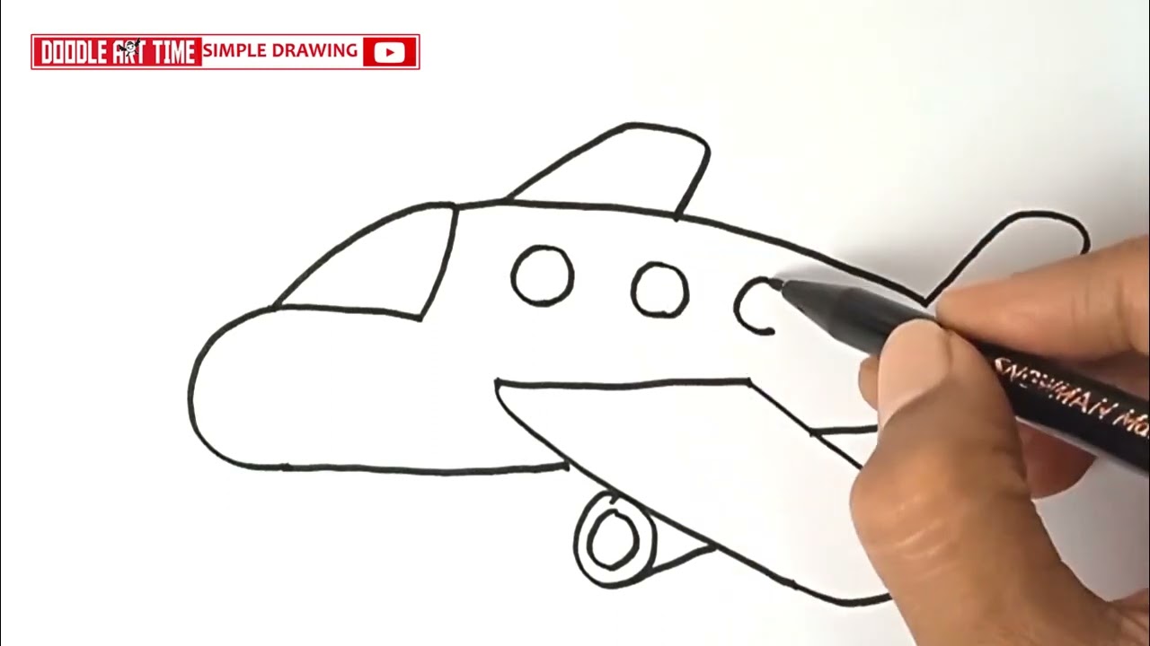 CCCC Letters into Aeroplane Drawing Step by Step More Easier - YouTube
