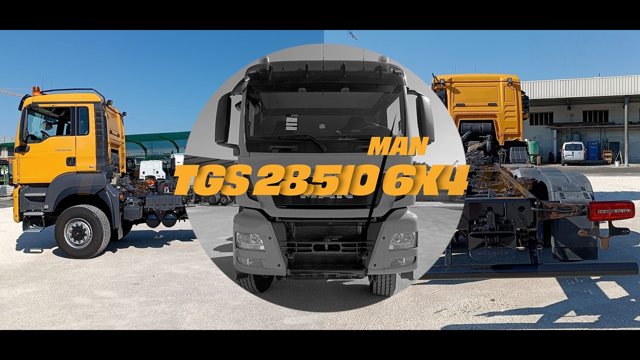 MAN TGS 28.510 - tre assi - ribaltabile con gru