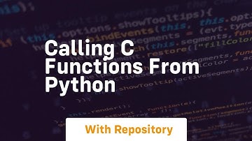Calling c functions from python