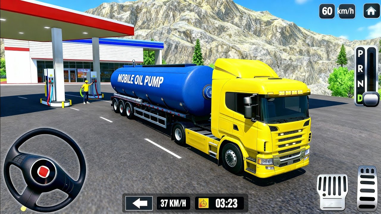 محاكي قيادة شاحنة الصهريج - سائق شاحنة نقل النفط الثقيل - ألعاب شاحنة ألعاب السيارات #3