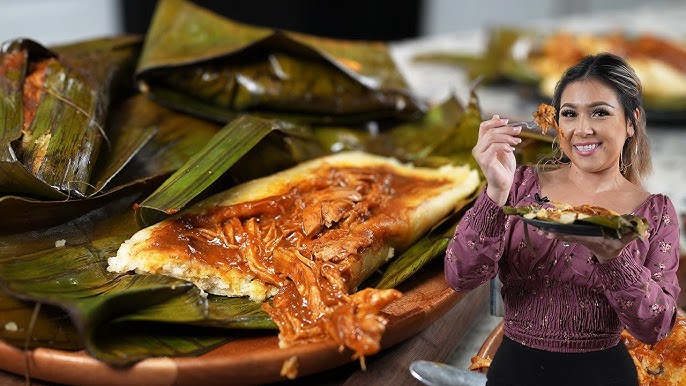 Tamales de Mole Poblano with Banana Leaves - Kitchen Wrangler