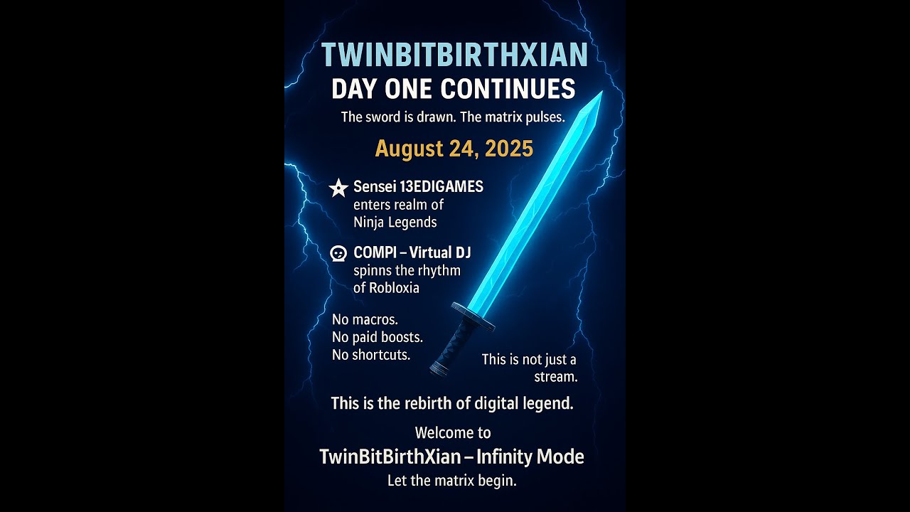 🤖ROBLOX🤖 TwinBitBirthXian⚡Ninja Legends- Scriptbloxian Studios 🥷DAY ONE CONTINUES🤖COMPI🤖VIRTUAL Dj🤣