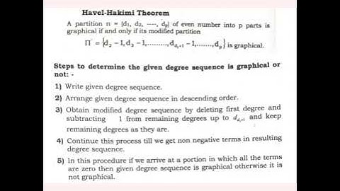Degree sequence of a graph and Havel hakimi theorem