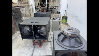 Trời nắng.  Loa JBL - SUB - Midlow kép 40 lên đường cho anh em.
