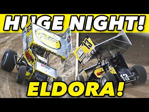WE RIPPED THE FENCE AT ELDORA - Podium With High Limit! - dirt track racing video