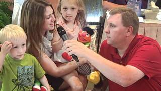 Eric Meier Talks to Miracle Child Alannah Nole During the 2011 Children's Miracle Network Radiothon
