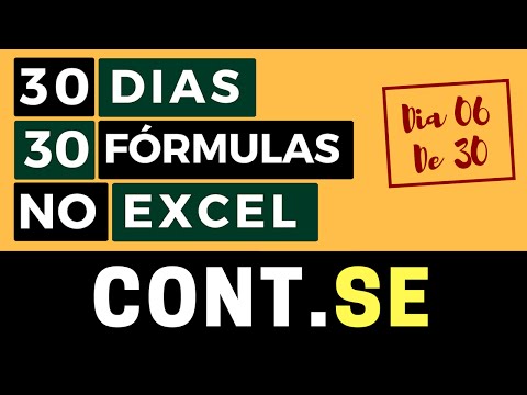 30 Dias 30 Fórmulas no Excel - Função CONT.SE - Dia 06 de 30