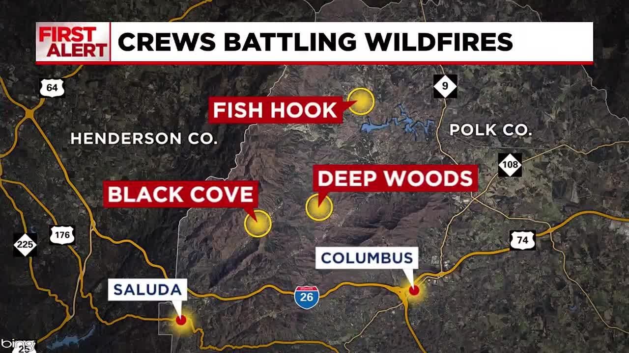 Crews battling wildfires in Polk County - YouTube