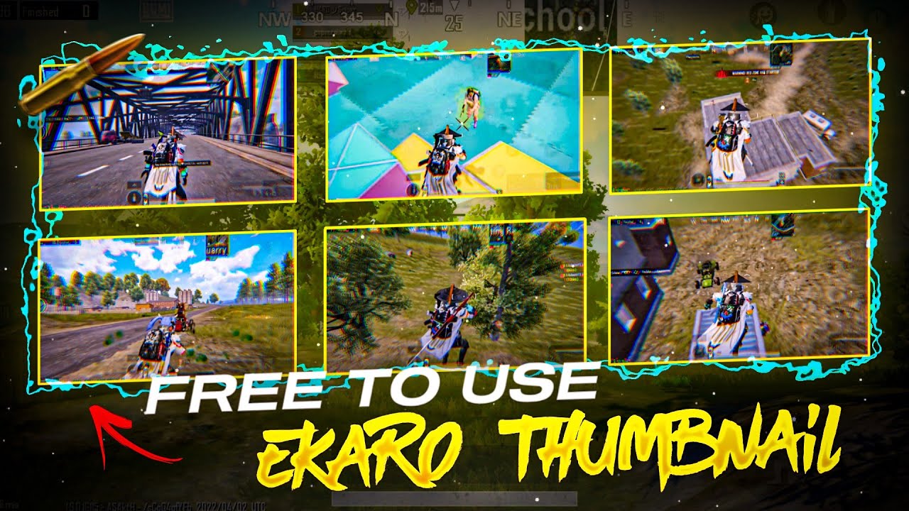 [ Free To Use ] Thumbnail Like @Ekaro 🥰 || BGMI Free Montage Thumbnail Pack 🔥 || 4K Ultra HD .
