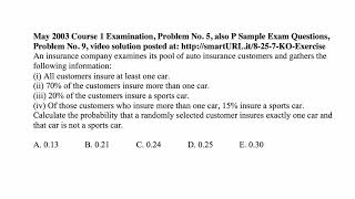 Exam P exercise for October 16, 2017