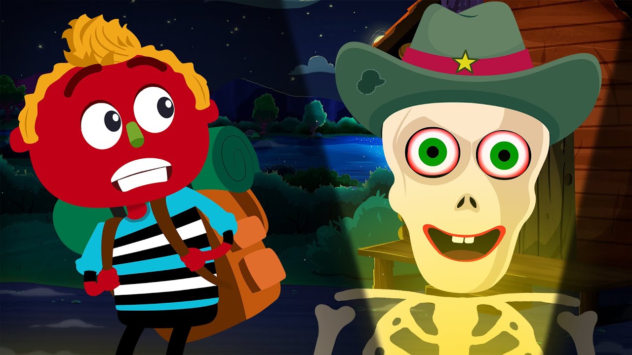 Spooky Skeleton Camp Party Song + Funny Halloween Songs 