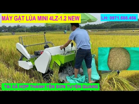 Video Máy gặt lúa mini 4lz-1.2 new tại xã Hợp Thành Yên Sơn... - youtube