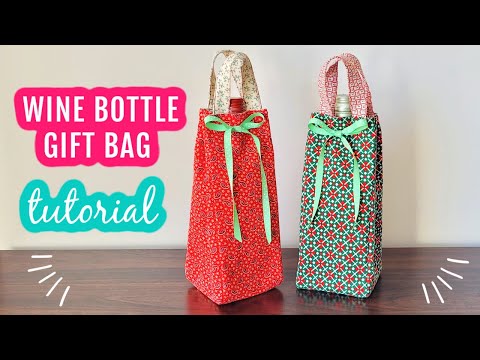 Reversible Wine Tote Bag Tutorial #bottlebag #totebag