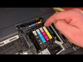 How to replace Epson WorkForce printer ink cartridge change cartridges Epson multifunction device