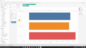 Bar Chart with Floating Icons- Tableau Software Skill Pill