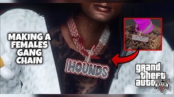 Making A Female’s Blood Gang Chain Set In GTA RP (FiveM) | Blender 3D Modeling