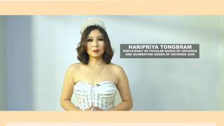 Introductionharipriya Tongbrampopular Queen Of Universe 2020 Finalist