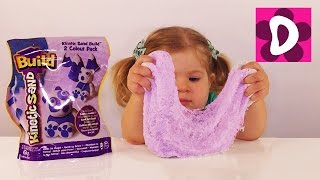 Распаковка Игрушки Кинетический Песок Лепим Панду из Песка Kinetic Sand unboxing