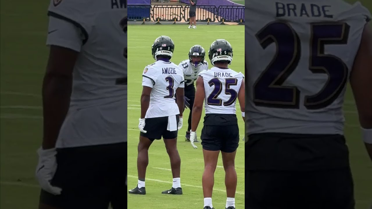 Jaire Alexander On The Practice Field At Ravens Training Camp