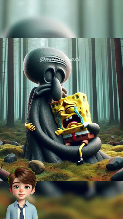 Spongebob Menangis Sedih Squidward Meninggal Menjadi Batu