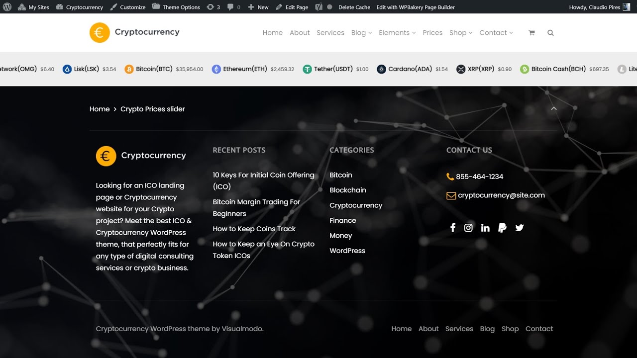 How To Embed Cryptocurrency Graphics in Your Website For Free? Part 4:  Crypto Prices Slide Bar