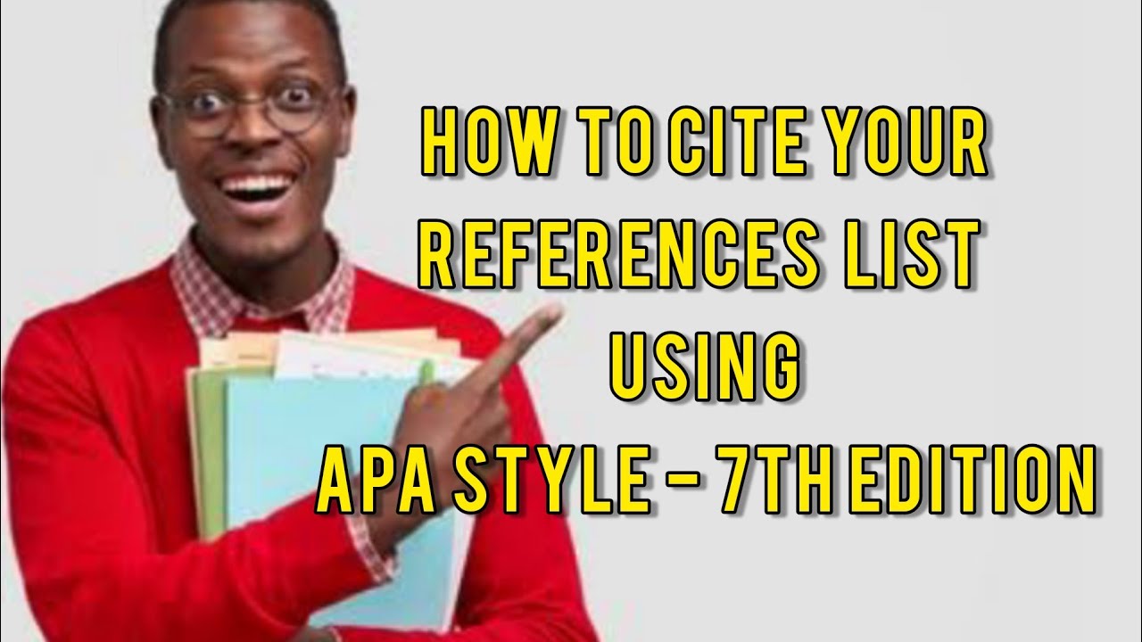 APA Reference style 7th Edition at Uopeople - YouTube
