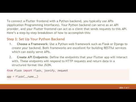 Linking Your Web Application: Connecting a Python Backend with a Flutter Frontend