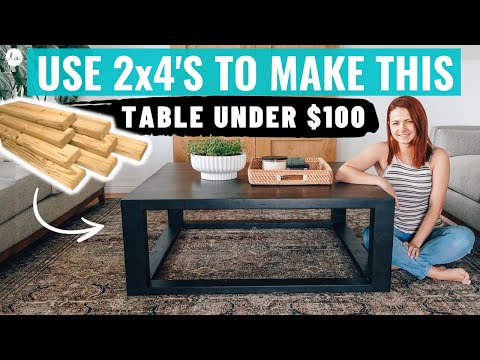 Modern Coffee Table Using 2x4's! EASY 3 HOUR PROJECT! Built In One Day Wood Project!!
