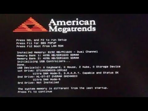 erro the system memory is different fron the last startup RESOLVIDO ...