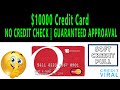 Get $10000 Credit Card! No Credit Check Needed! Shopping Cart Trick! Soft Credit Pull