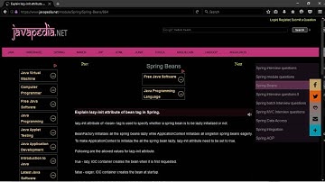 Explain lazy-init attribute of bean tag in Spring. | javapedia.net