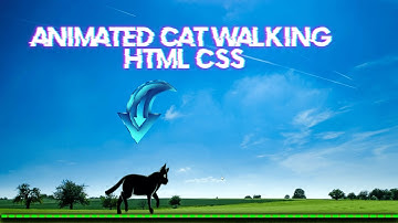 Animated cat walking only HTML and CSS