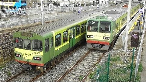 Irish Rail 8520 and 8300 Class Dart Trains - Blackrock Station, Dublin
