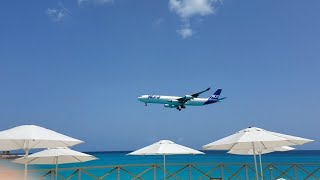 (4K) Plane Spotting at Maho Beach St. Maarten