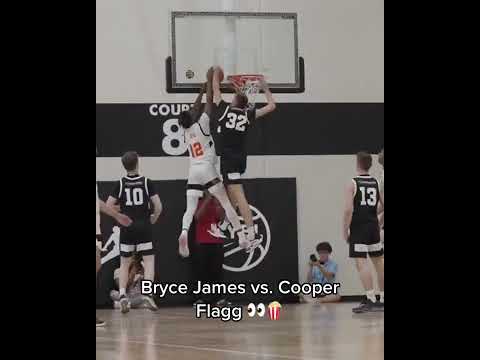 Bryce James vs. Cooper FlaggHeated EYBL matchup came down to the wire! #fyp