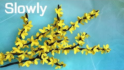 ABC TV | How To Make Forsythia Paper Flower (Slowly) - Craft Tutorial