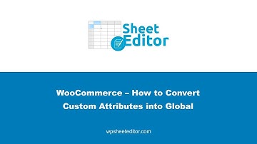 WooCommerce – How to Convert Custom Attributes into Global
