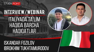 Italiyada ta'lim | Intervyu | Webinar